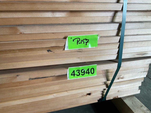 Vuren plank 210x9,5x1,8 cm (70x) - afbeelding 5 van  5