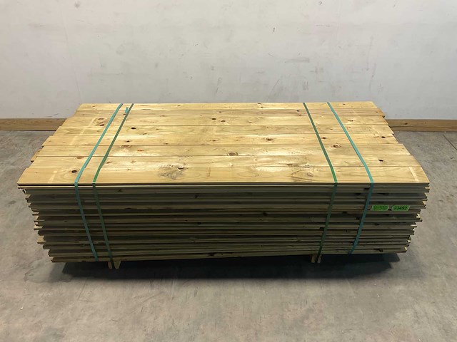 Vuren plank 225x13,8x1,7 cm (192x) - afbeelding 1 van  8