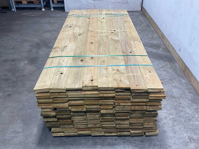 Vuren plank 225x13,8x1,7 cm (192x) - afbeelding 3 van  8