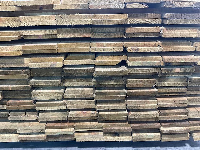 Vuren plank 225x13,8x1,7 cm (192x) - afbeelding 6 van  6