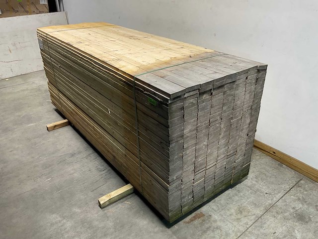 Vuren plank 300x12,5x3 cm (100x) - afbeelding 2 van  5