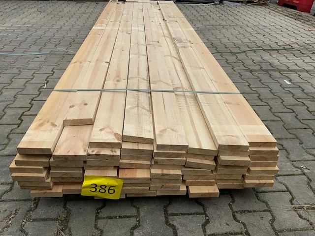 Vuren plank 3600x120x28mm (62x) - afbeelding 2 van  10