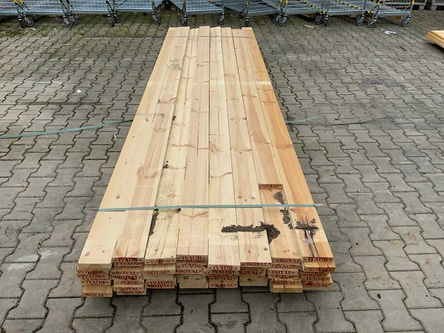 Vuren plank 3600x120x28mm (62x) - afbeelding 4 van  10
