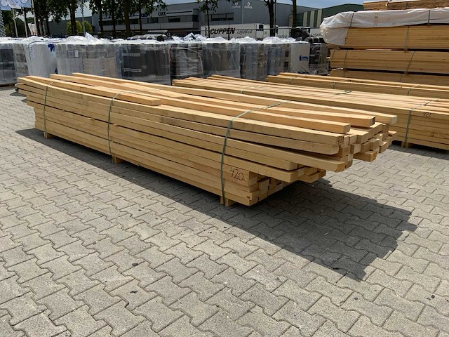Vuren plank 3665-4885x100x55mm (103x) - afbeelding 2 van  8