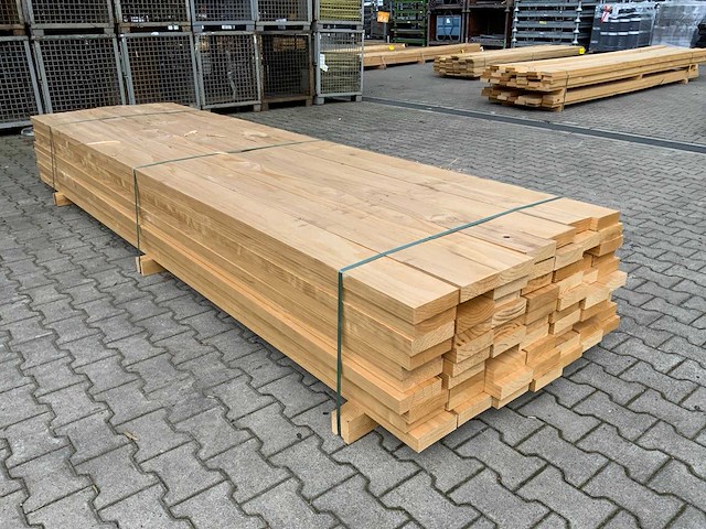 Vuren plank 3670x145x45mm (70x) - afbeelding 4 van  5