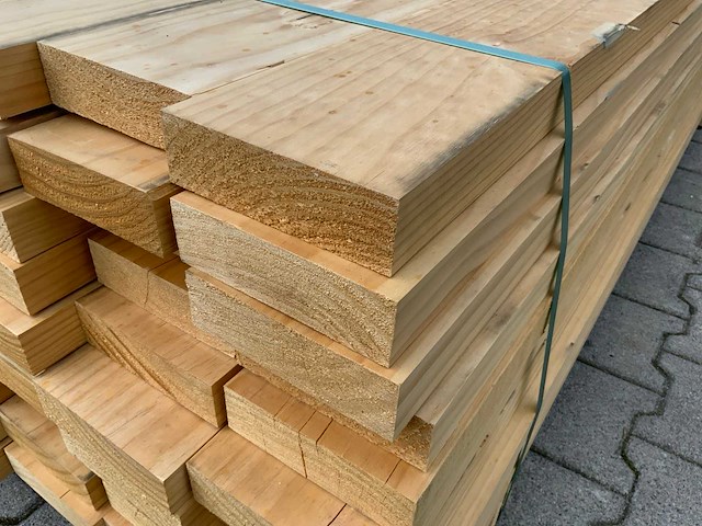 Vuren plank 3670x145x45mm (70x) - afbeelding 3 van  5
