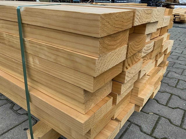 Vuren plank 3670x145x45mm (70x) - afbeelding 5 van  5