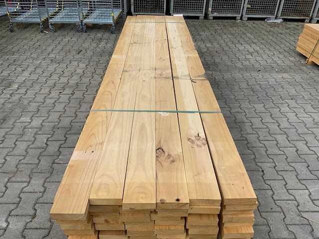 Vuren plank 3670x145x45mm (72x) - afbeelding 8 van  10