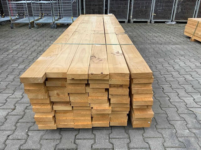 Vuren plank 3670x145x45mm (72x) - afbeelding 3 van  10