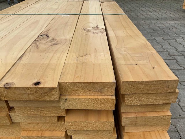 Vuren plank 3670x145x45mm (72x) - afbeelding 5 van  10