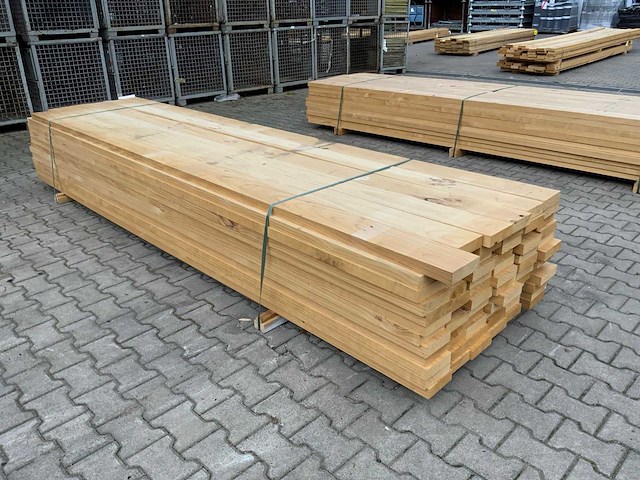 Vuren plank 3670x145x45mm (72x) - afbeelding 9 van  10