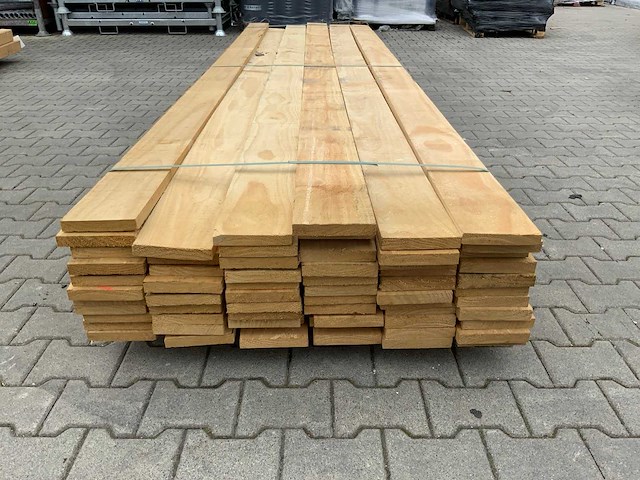 Vuren plank 3670x150x25mm (64x) - afbeelding 2 van  7