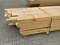 Vuren plank 3800 tot 5100x120x28mm ca 130 stuks - afbeelding 8 van  9