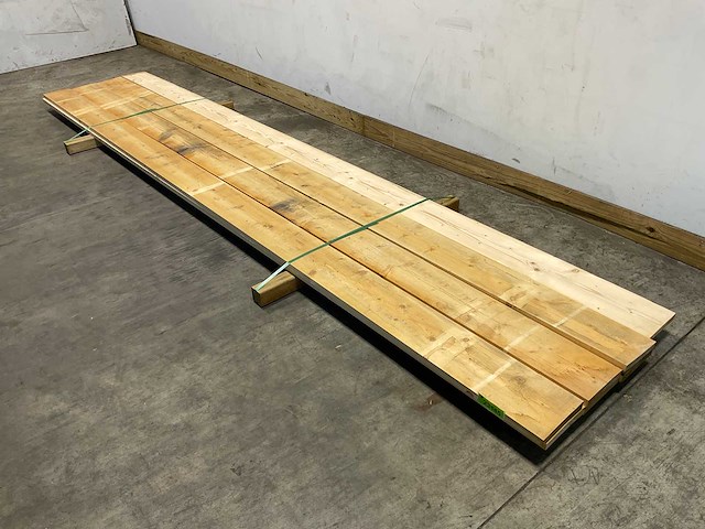 Vuren plank 420x19x2,5 cm (8x) - afbeelding 1 van  9