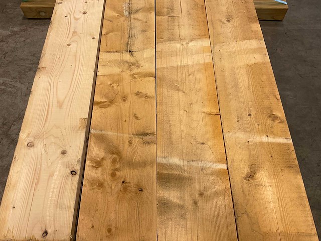 Vuren plank 420x19x2,5 cm (8x) - afbeelding 3 van  4