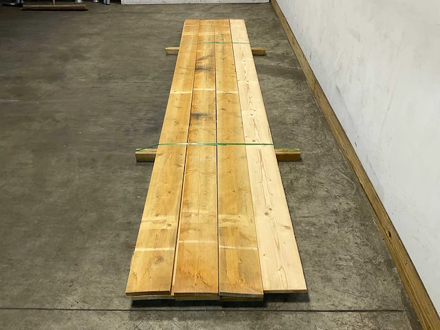 Vuren plank 420x19x2,5 cm (8x) - afbeelding 3 van  9