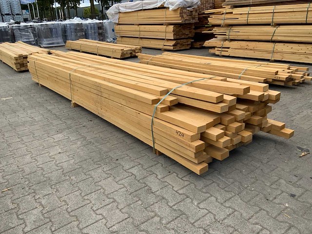 Vuren plank 4270-4875x100x55mm (86x) - afbeelding 2 van  7