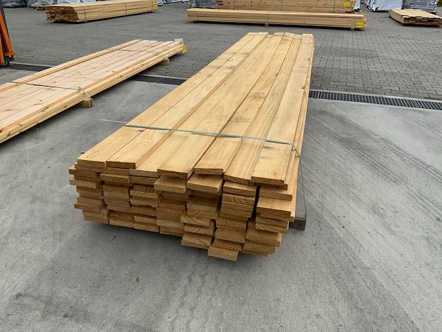 Vuren plank 4300x130x25mm (98x) - afbeelding 2 van  8