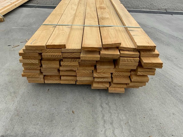 Vuren plank 4300x130x25mm (98x) - afbeelding 3 van  8