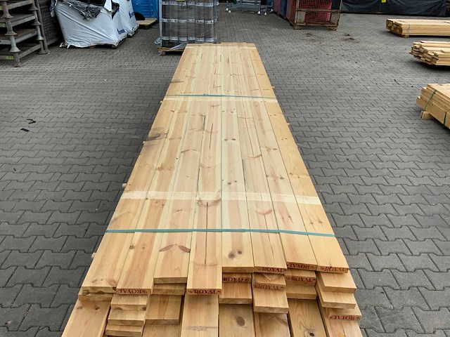 Vuren plank 4500/4800x120x28mm (136x) - afbeelding 3 van  9