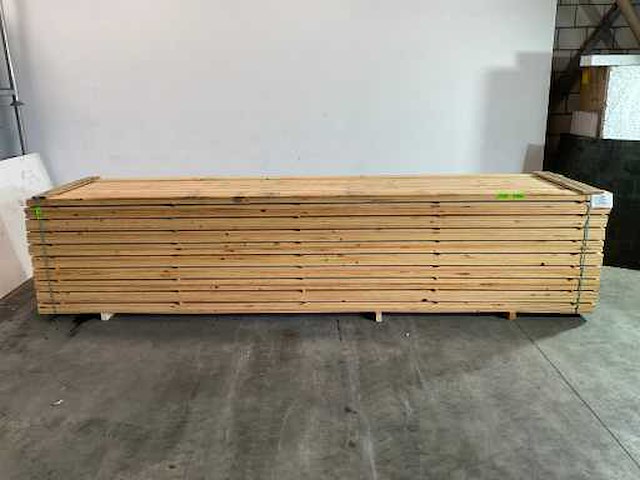 Vuren plank 450x14x1,7 cm (100x) - afbeelding 1 van  3