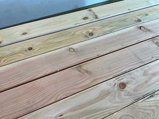 Vuren plank 450x14x1,7 cm (100x) - afbeelding 4 van  5