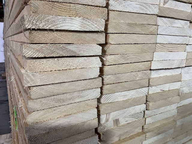 Vuren plank 450x15x2,2 cm (40x) - afbeelding 4 van  5
