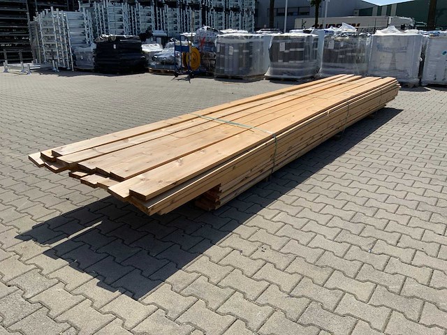 Vuren plank 4800-5400x120x25mm (110x) - afbeelding 1 van  7