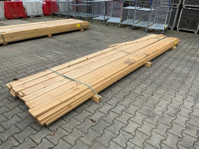 Vuren plank 4800x120x28mm (25x) - afbeelding 1 van  8