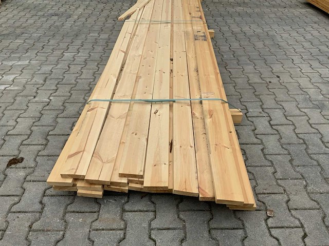 Vuren plank 4800x120x28mm (25x) - afbeelding 3 van  8