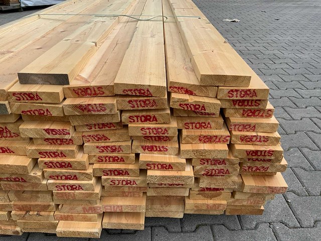 Vuren plank 4800x120x30mm (120x) - afbeelding 4 van  9