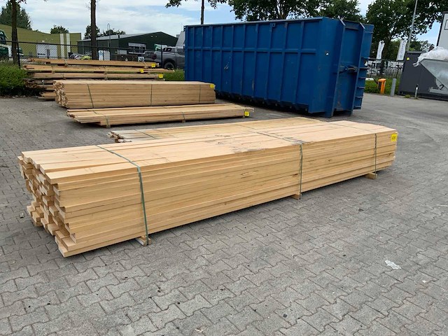 Vuren plank 4875x145x43mm 84st - afbeelding 1 van  1