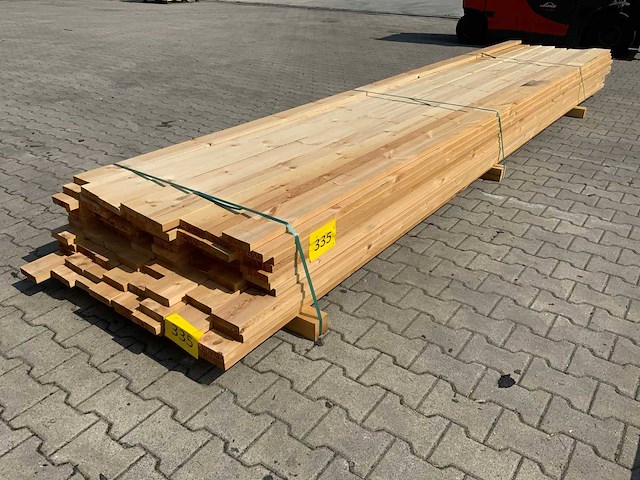 Vuren plank 4880x120x25mm 82st nieuw - afbeelding 1 van  1