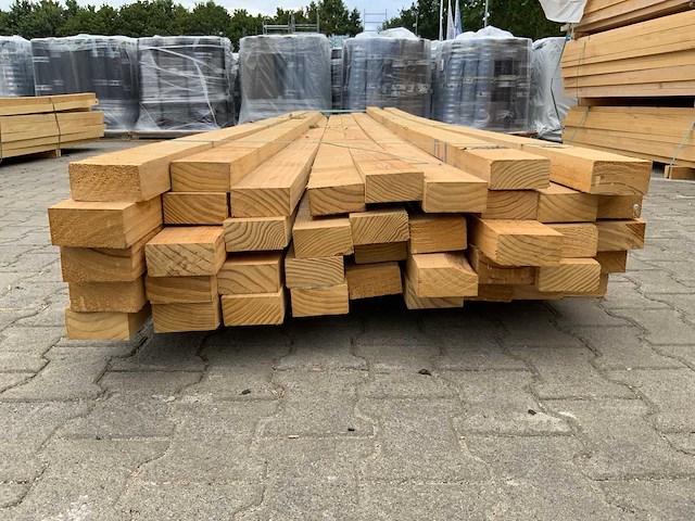 Vuren plank 4890x100x53mm (40x) - afbeelding 5 van  7