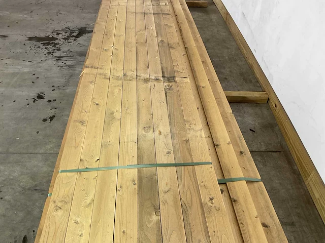 Vuren plank 540x10x3 cm (48x) - afbeelding 2 van  3