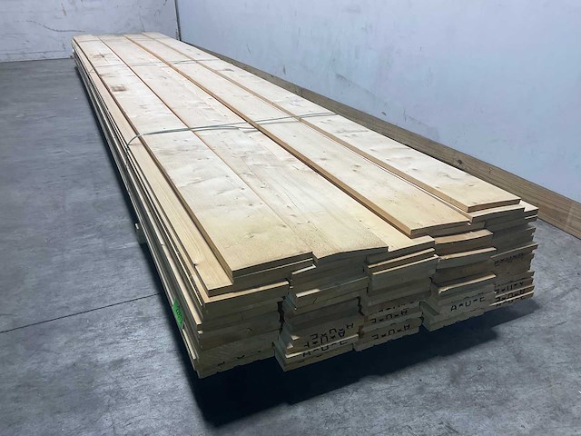 Vuren plank 540x20x2.2 cm (50x) - afbeelding 3 van  4