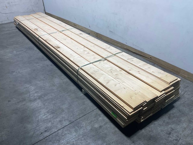 Vuren plank 540x20x2.2 cm (50x) - afbeelding 1 van  1
