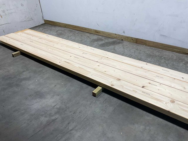 Vuren plank 640x23,5x4 cm (8x) - afbeelding 2 van  4