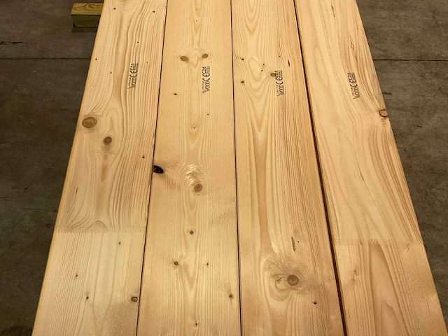 Vuren plank 640x23,5x4 cm (8x) - afbeelding 3 van  5