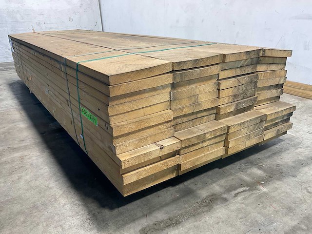 Vuren plank geschaafd - 300x28,5x3,8 cm (25x) - afbeelding 1 van  7
