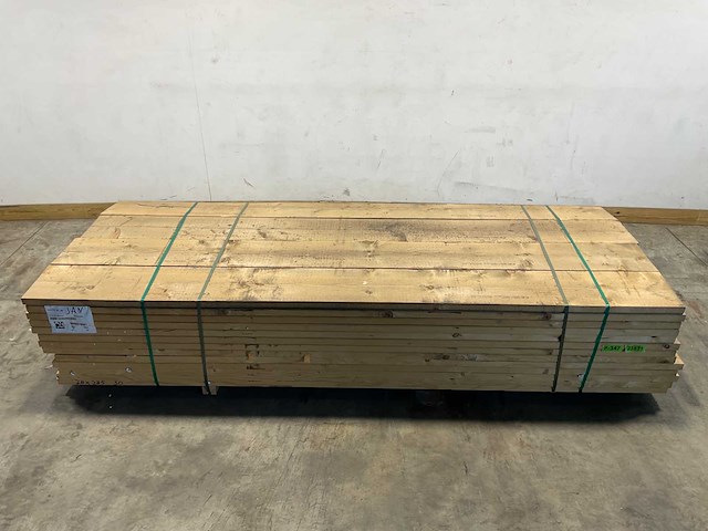 Vuren plank geschaafd - 300x28,5x3,8 cm (25x) - afbeelding 2 van  7