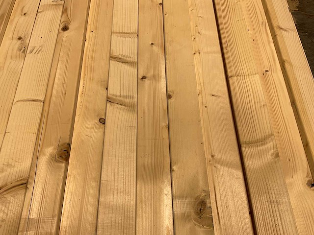 Vuren plank geschaafd - 330x6,8x1,9 cm (190x) - afbeelding 2 van  5