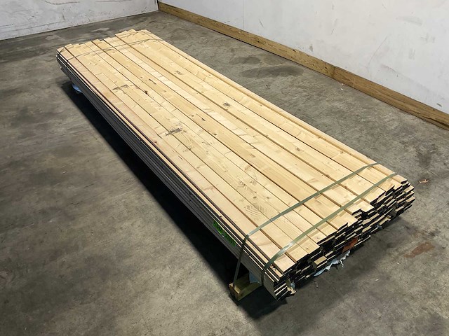 Vuren plank geschaafd - 330x6,8x1,9 cm (190x) - afbeelding 1 van  7