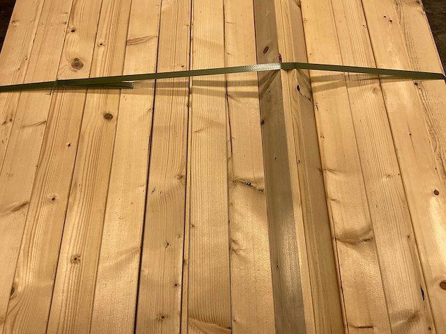 Vuren plank geschaafd - 390x6,8x1,9 cm (109x) - afbeelding 3 van  7