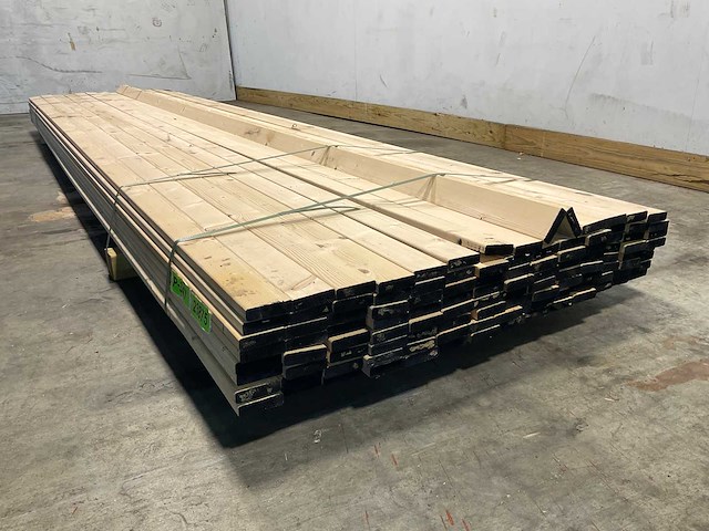 Vuren plank geschaafd - 390x6,8x1,9 cm (109x) - afbeelding 5 van  7
