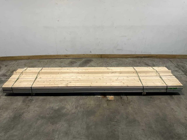 Vuren plank geschaafd - 390x6,8x1,9 cm (109x) - afbeelding 2 van  7