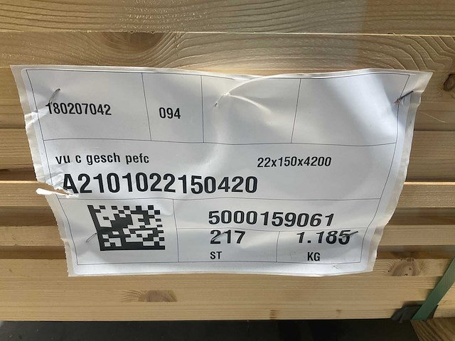 Vuren plank geschaafd - 420x14,5x2 cm (105x) - afbeelding 6 van  6