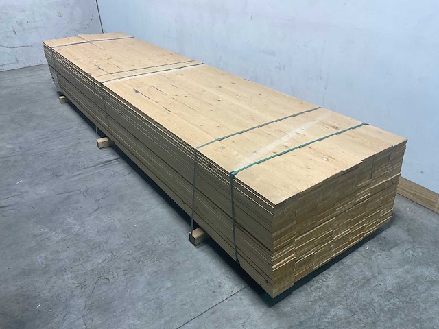 Vuren plank geschaafd - 420x14,5x2 cm (105x) - afbeelding 1 van  5