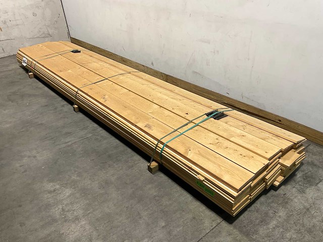 Vuren plank geschaafd - 480x19,5x1,8 cm (58x) - afbeelding 1 van  8