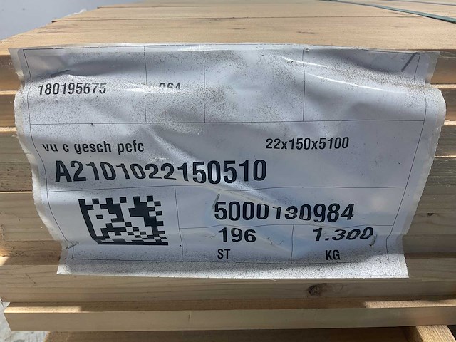 Vuren plank geschaafd - 510x14,5x2 cm (50x) - afbeelding 6 van  6